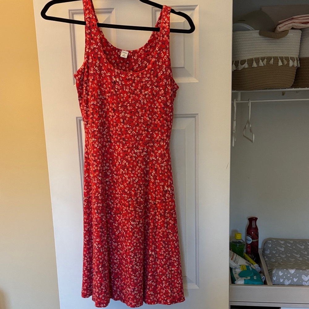 Old Navy Red Floral Mini Dress